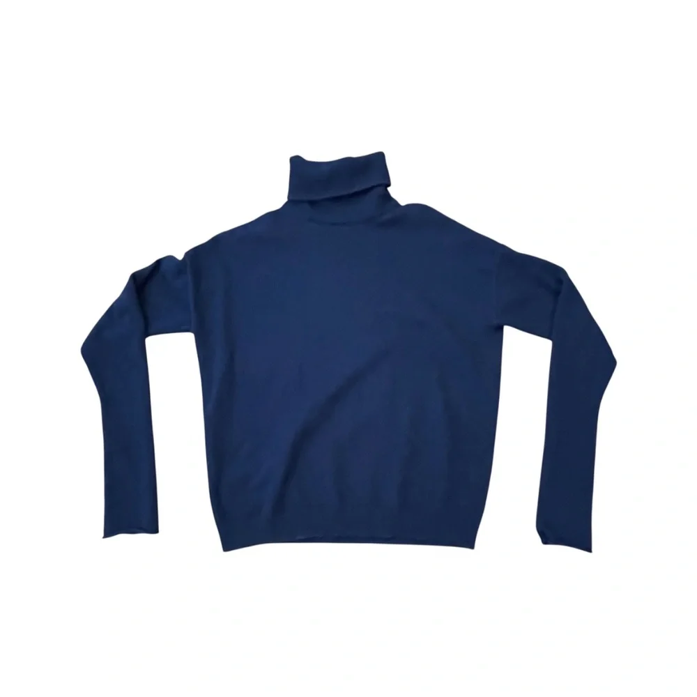 COS Cashmere Turtleneck Sweater Navy - Picture 2 of 9